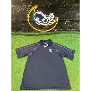 MLB New York Yankees Genuine Merchandise Polo Shirt Baseball Mens Large Navy‎